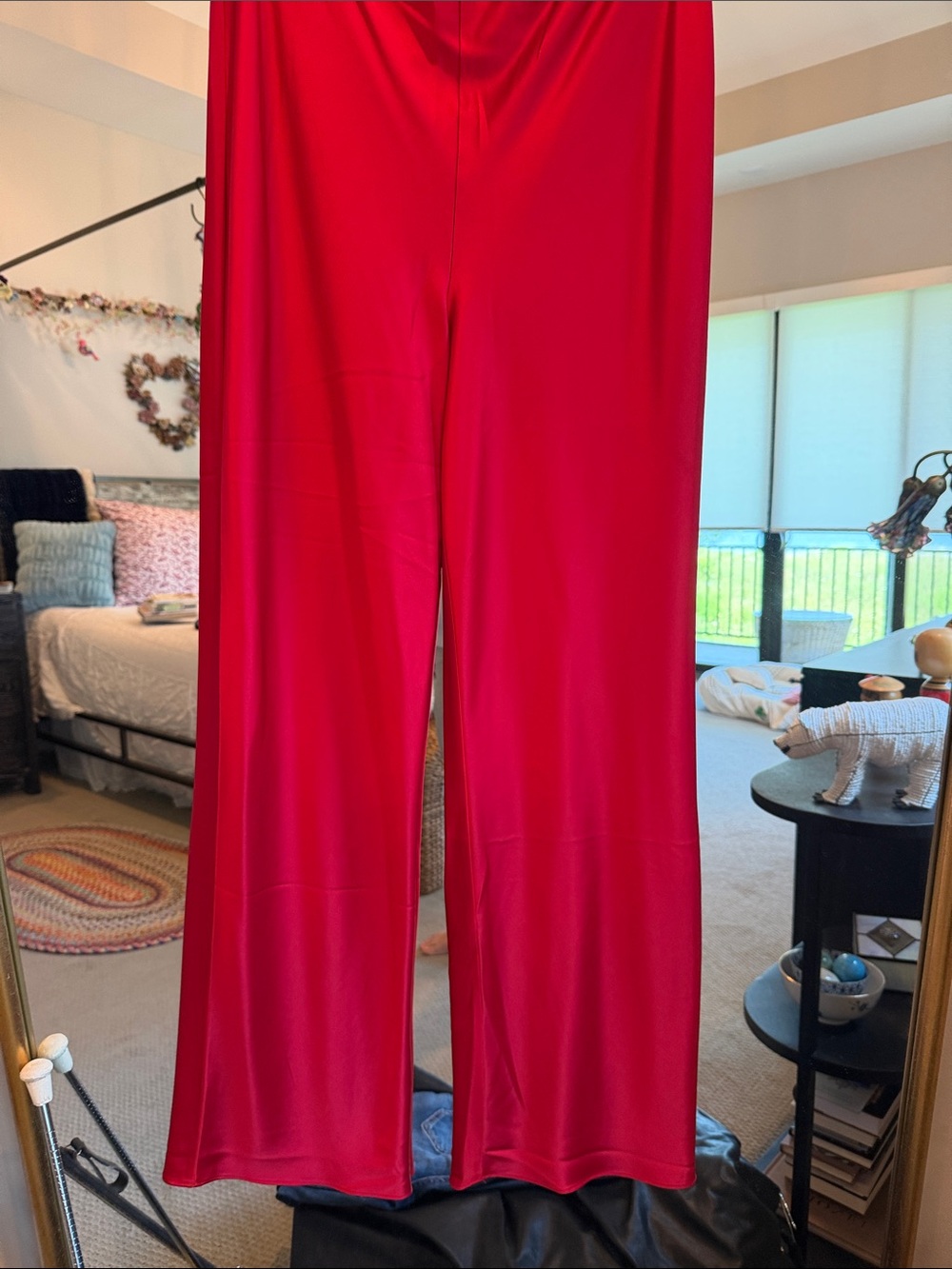 Reformation Vibrant Red Wide-Leg Pants